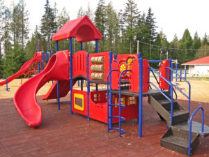 Playground Structure with rubber tiles