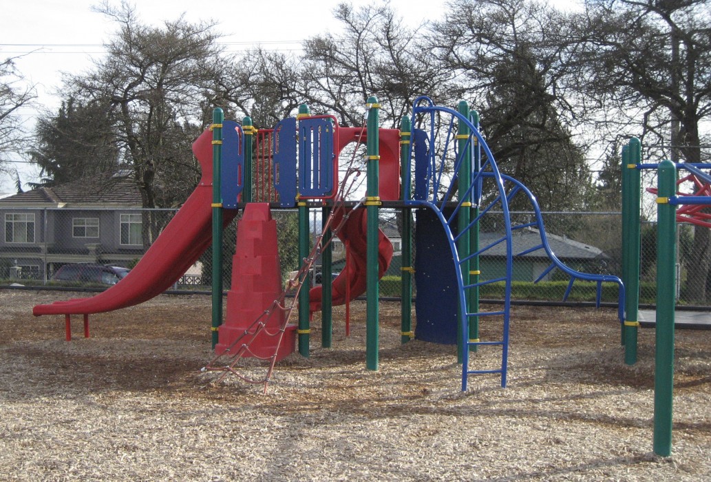 Nelson Elementary play booster structure with slide