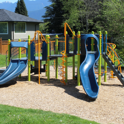 Sherwood Park Playground Structure with slides