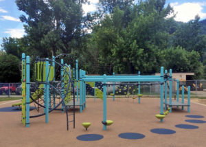 Webster Elementary Playground with rubber surfacing