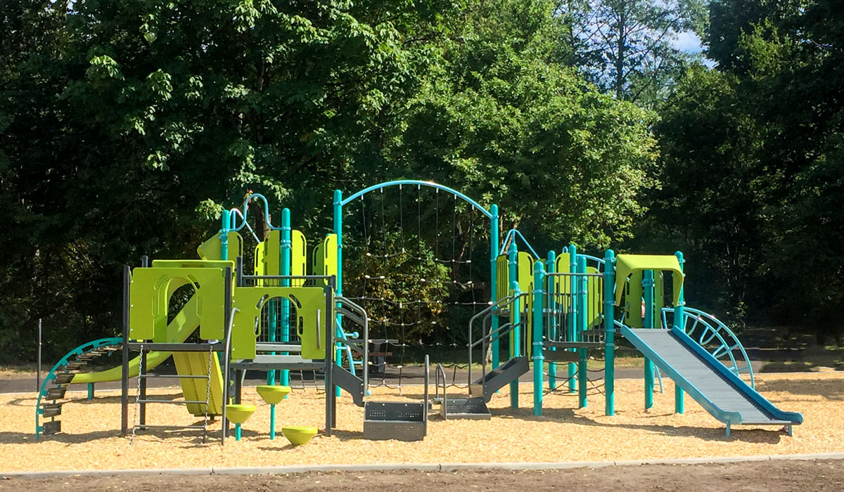 Crestwood Park with Rollerslide and climbers