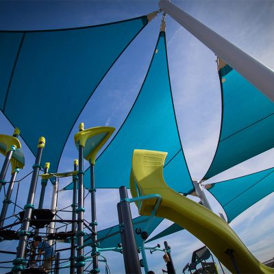 Skyways Shade structure with playground