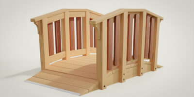 wooden play bridge