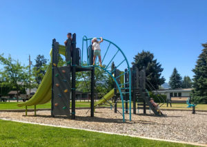 Dupuis Park playground with climbing structures