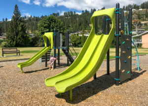 Dupuis Park play structure with slides