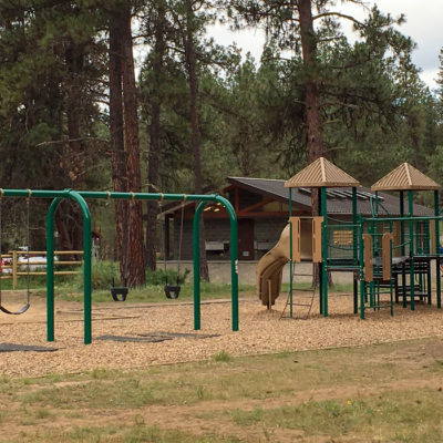 Kettle River playground with swings