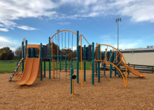Blundell playground with climbing structures