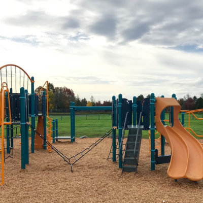 Blundell playground with slides and climbing structures