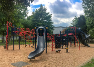 Douglas Park with climbing structures and slides