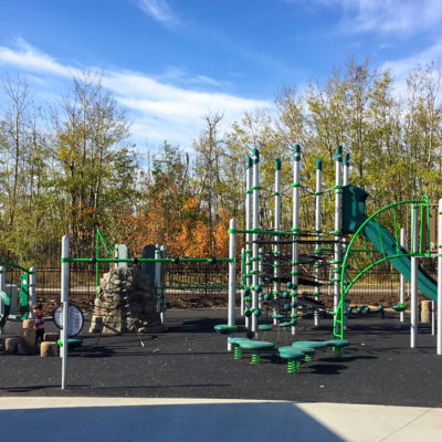 Stillwater Park with slides and climbing structures