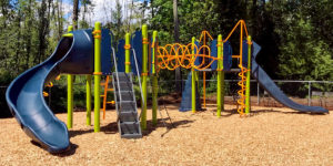 University Chapel playground with slides