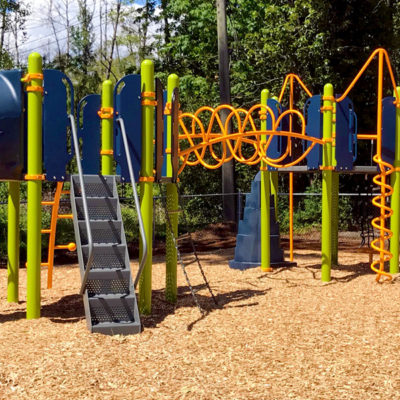 University Chapel playground with slides