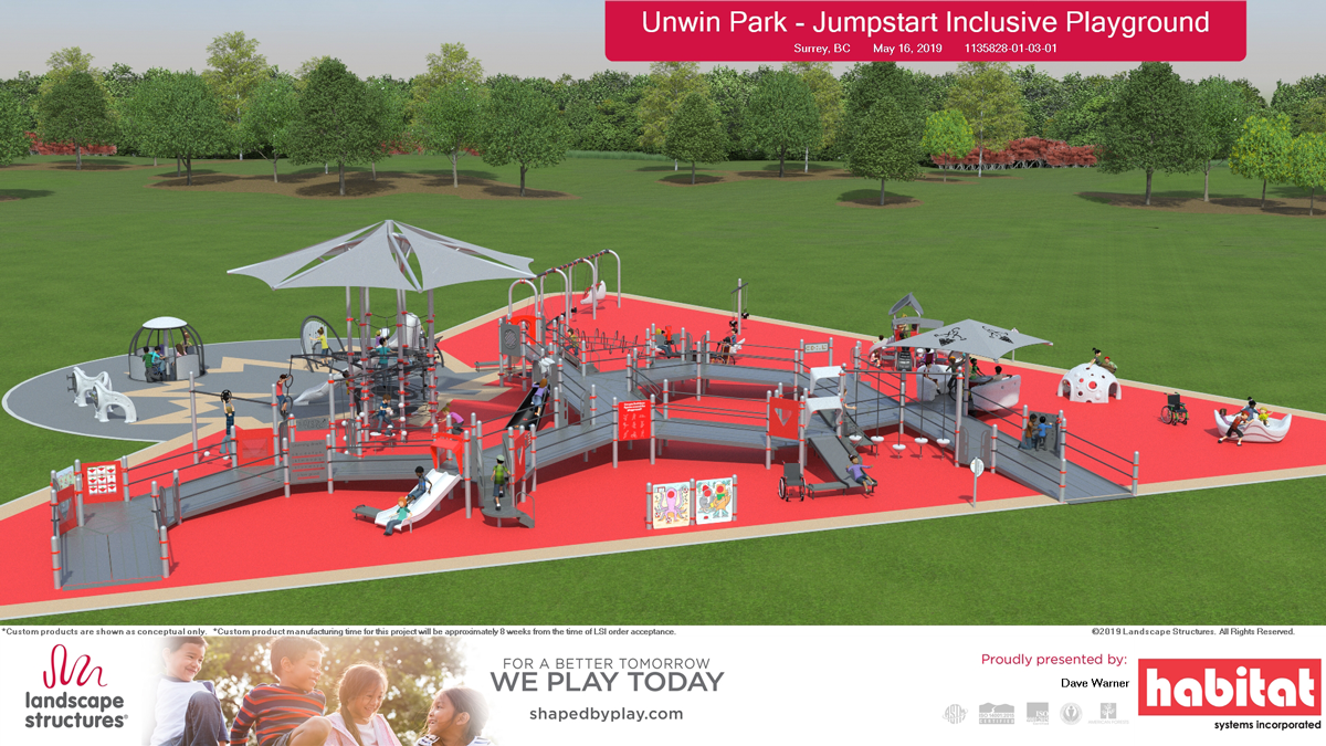 Canadian Tire Jumpstart Playground at Unwin Park - Habitat Systems