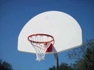 basketball hoop and backboard