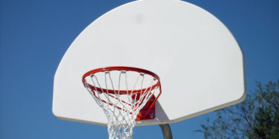 basketball hoop and backboard