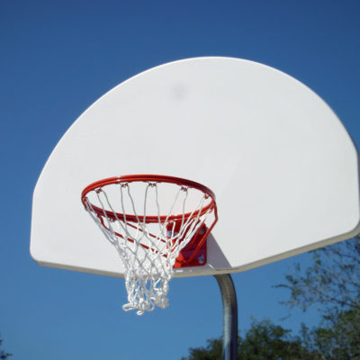 basketball hoop and backboard