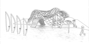 Design inspiration playground net structures with spinners and musical play