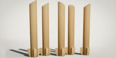 wooden poles for playing on