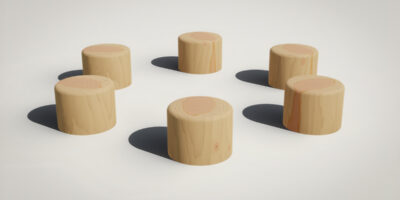 circle of stumps for outdoor learning