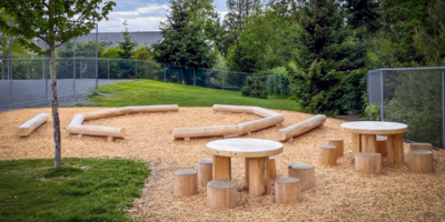 outdoor classroom with seating