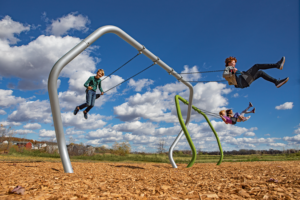 kids on angular modern swing