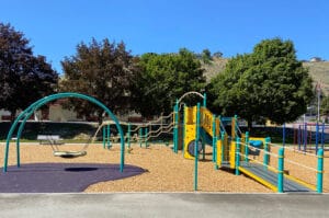 Westmount Elementary's inclusive playground design featuring swings and ramps