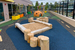Rooftop Playground With Wood Features