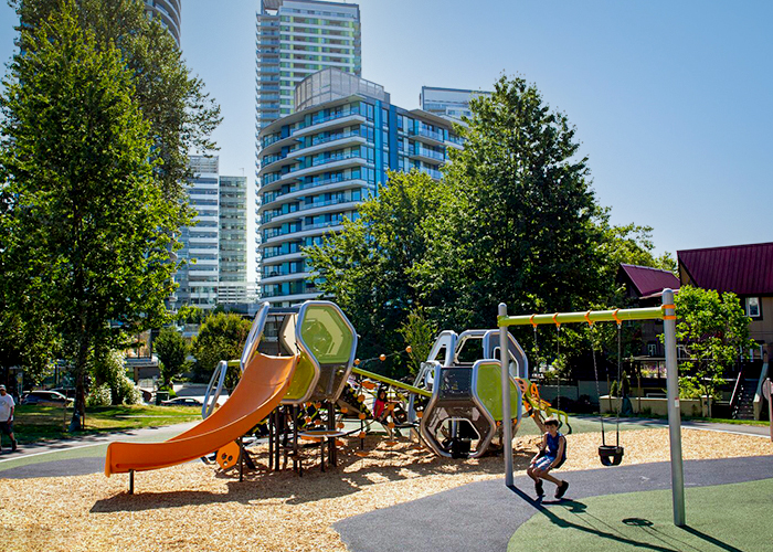 hedra structure at vancouver's ash park playground