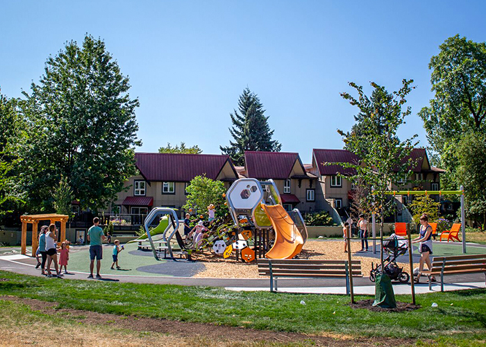 hedra structure at vancouver's ash park playground