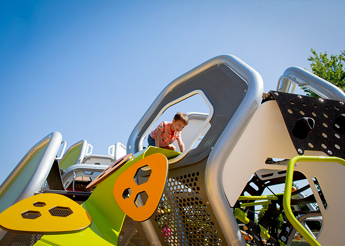 hedra structure at vancouver's ash park playground