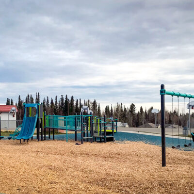 Playground Structure with slides and swings