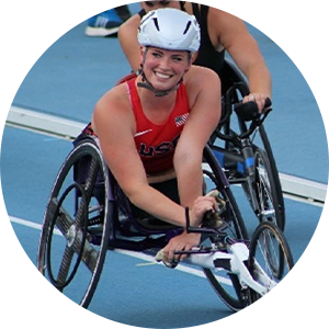 photo of jill moore competing in the paralympics