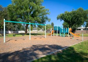 blue and orange playground