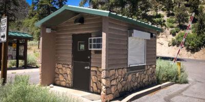 concrete utility building with Barnwood texture walls and Cedar shake texture roof