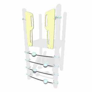 product render of a colourful playground component