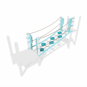 product render of a colourful playground component
