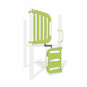 product render of a colourful playground component
