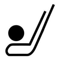 hockey stick and puck