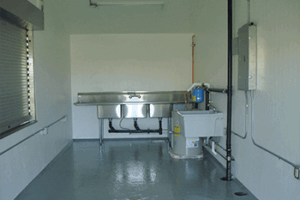 interior of concession building